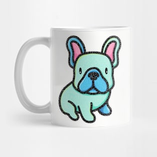 Green Kawaii Style Frenchie Puppy Mug